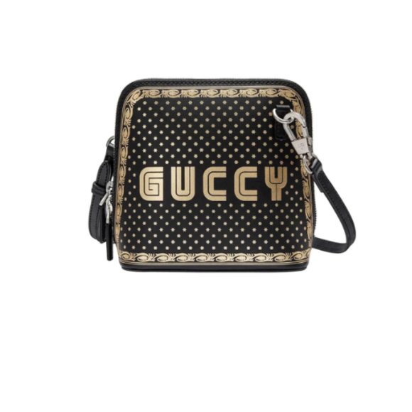 NEW! Gucci Black Guccy Sega Script Dome Mini Crossbody Bag for Women - Picture 1 of 8